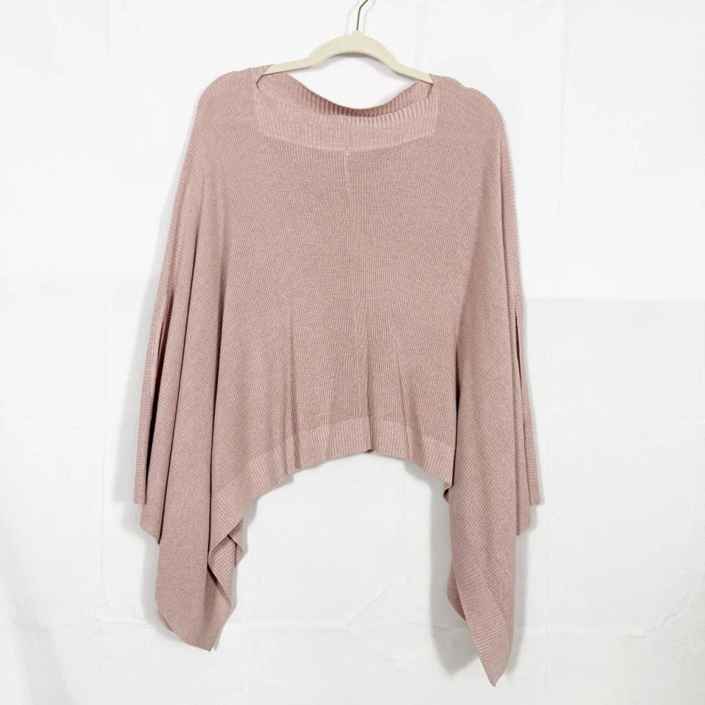 Lululemon Forward Flow Cape Heathered Mink Berry Pink Cashmere Blend